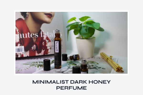 minimalist dark honey perfume